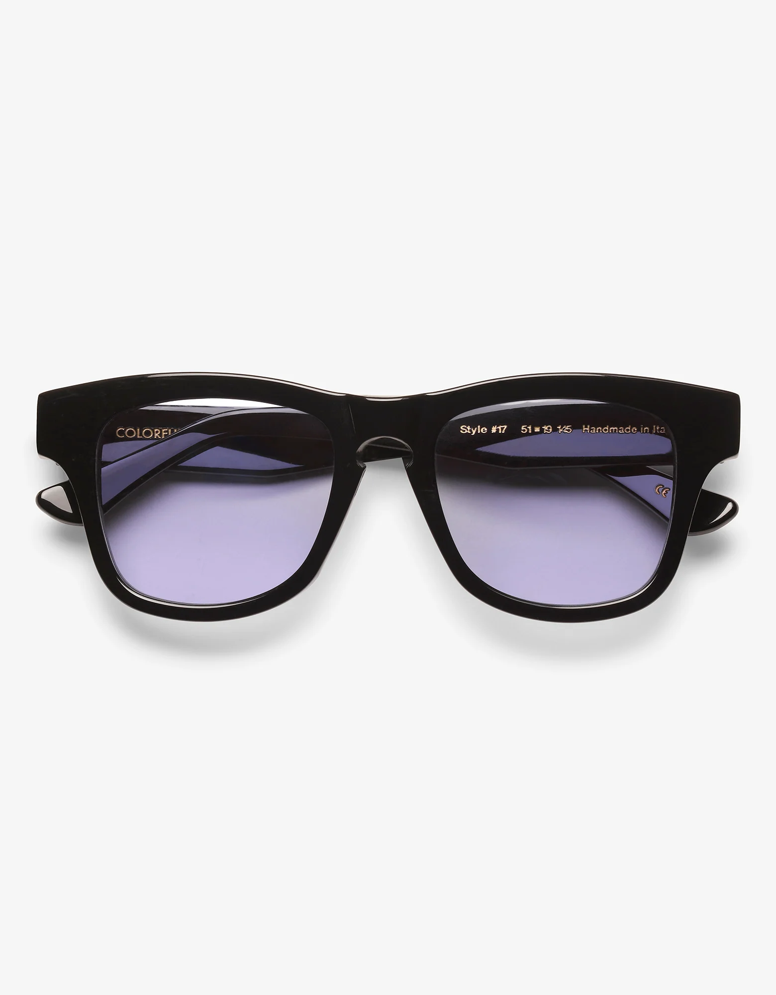 Sunglass 17 - Deep Black Solid - Lavender - Image 6