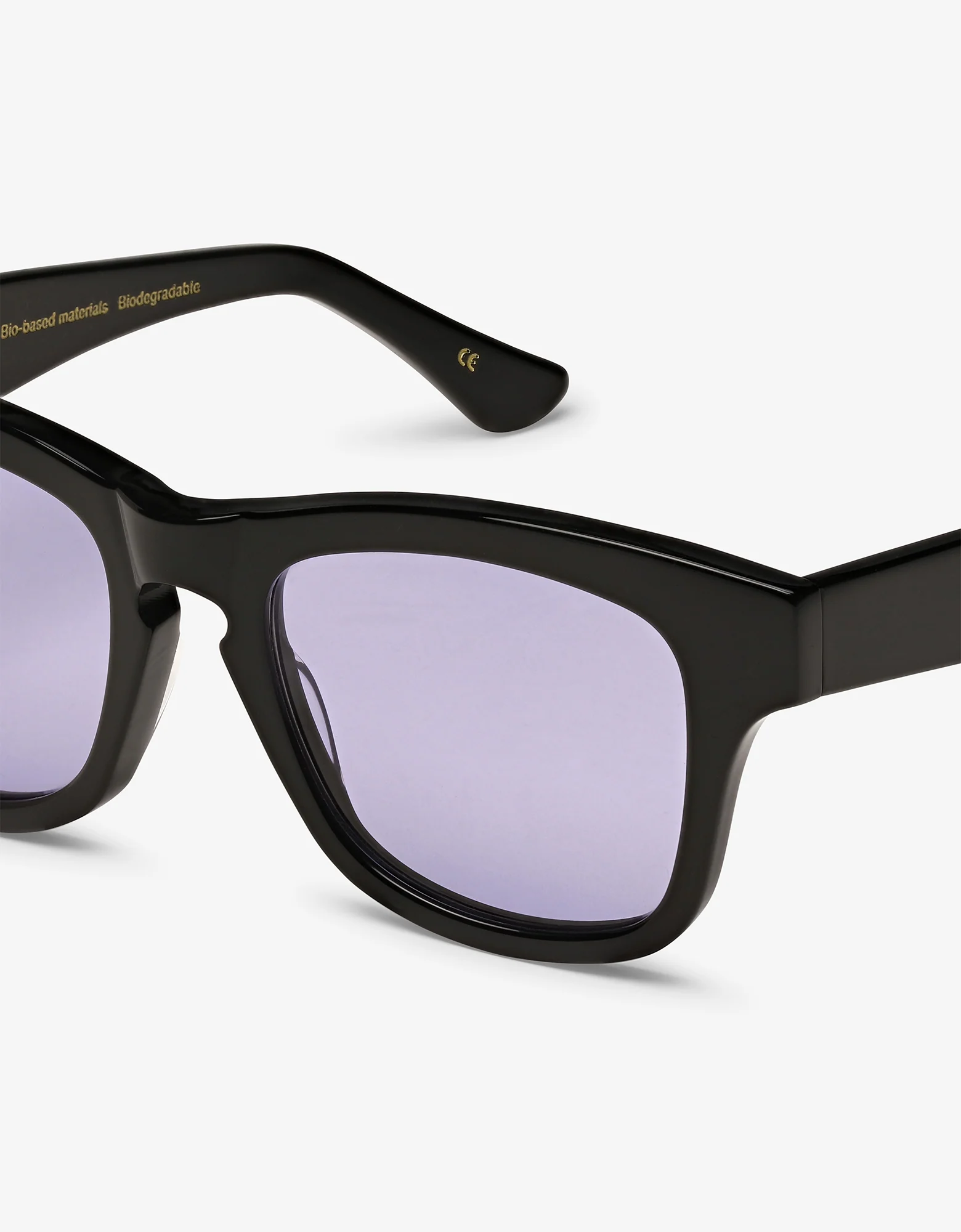 Sunglass 17 - Deep Black Solid - Lavender - Image 7