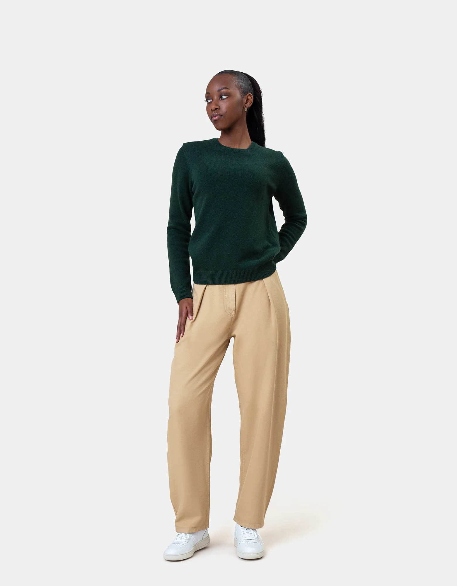 Women Classic Merino Wool Crew - Polar Blue - Image 3