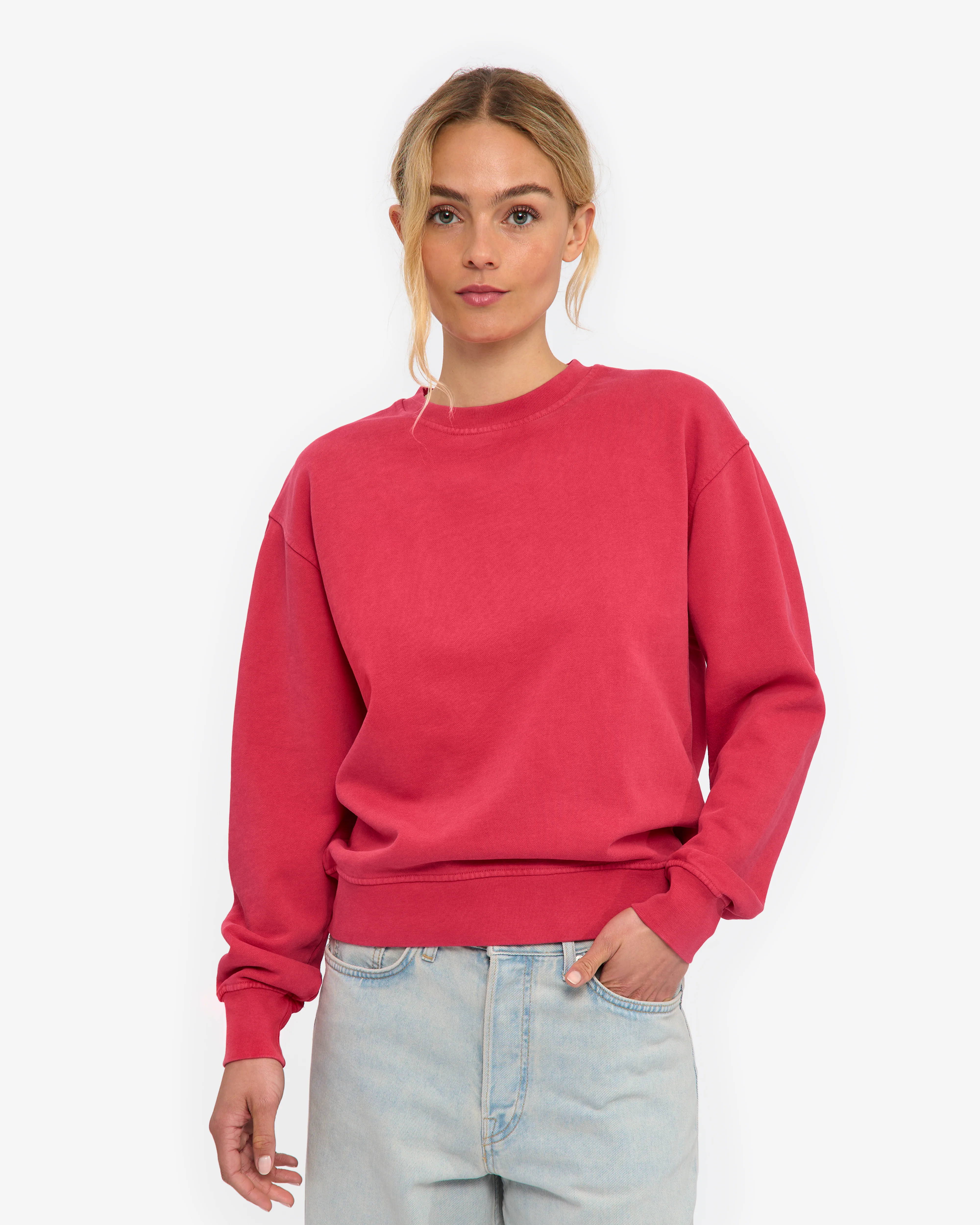 Women Classic Organic Crew - Faded Red - Image 2