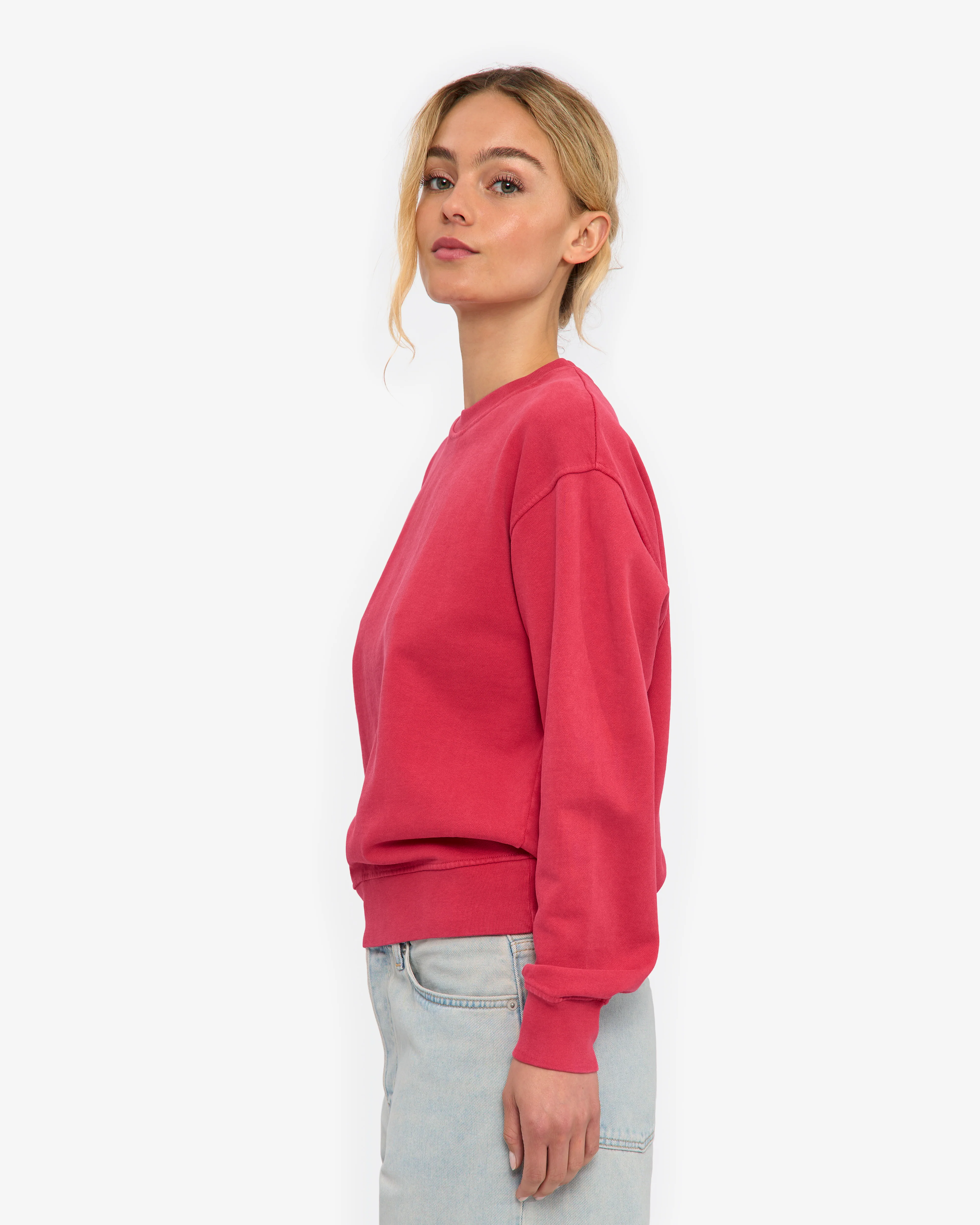 Women Classic Organic Crew - Faded Red - Image 3