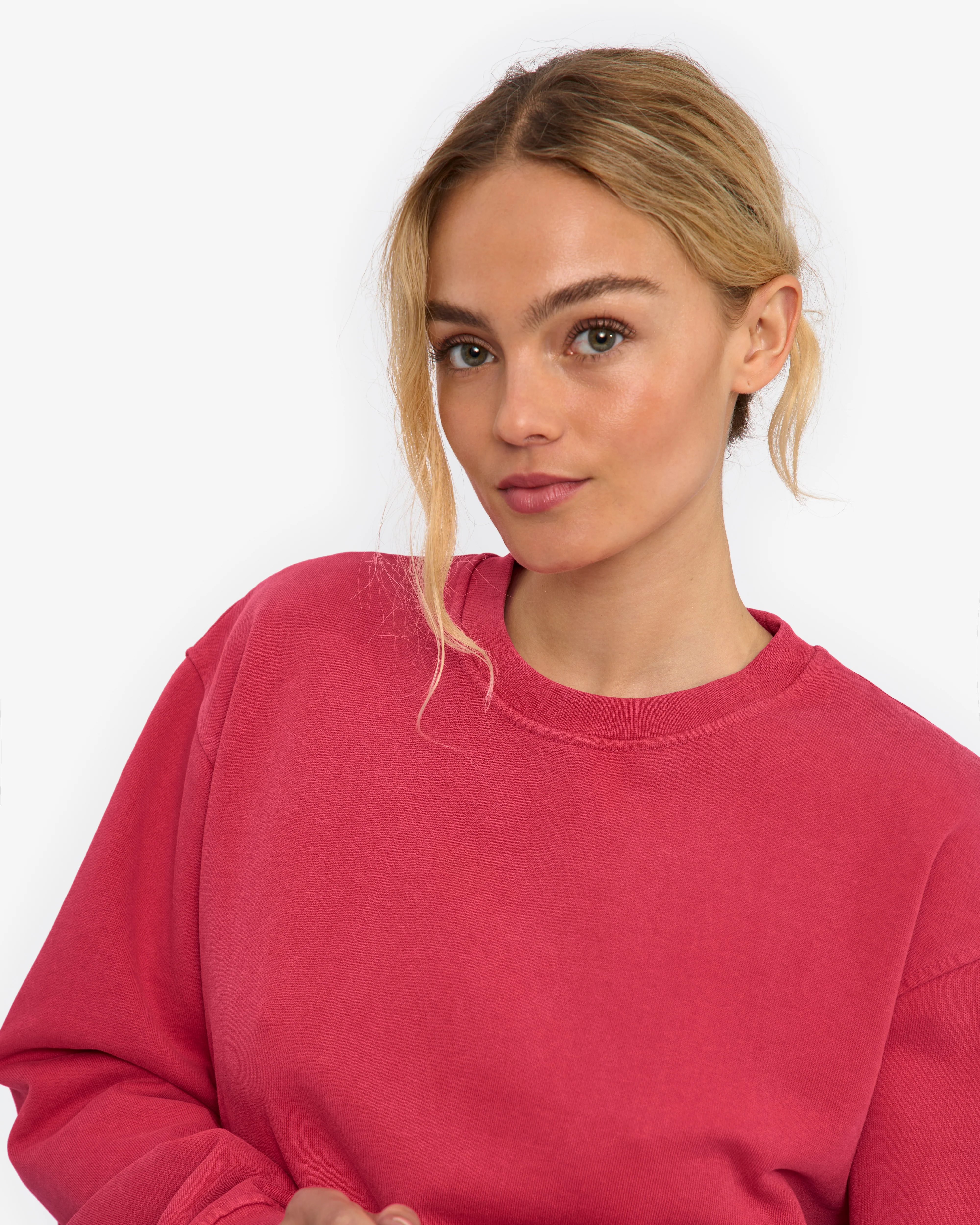 Women Classic Organic Crew - Faded Red - Image 6
