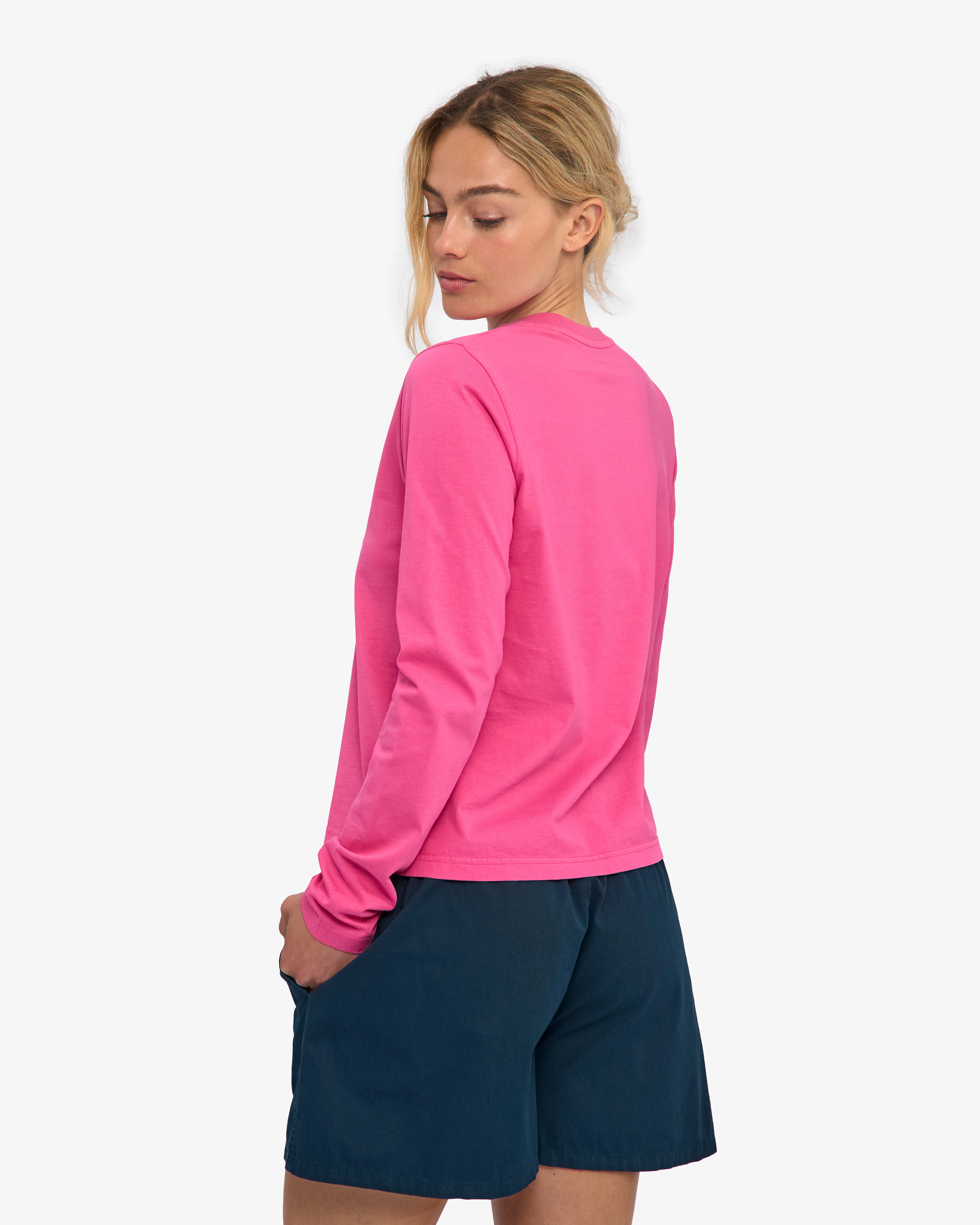Women Organic LS T-Shirt - Bubblegum Pink - Image 4