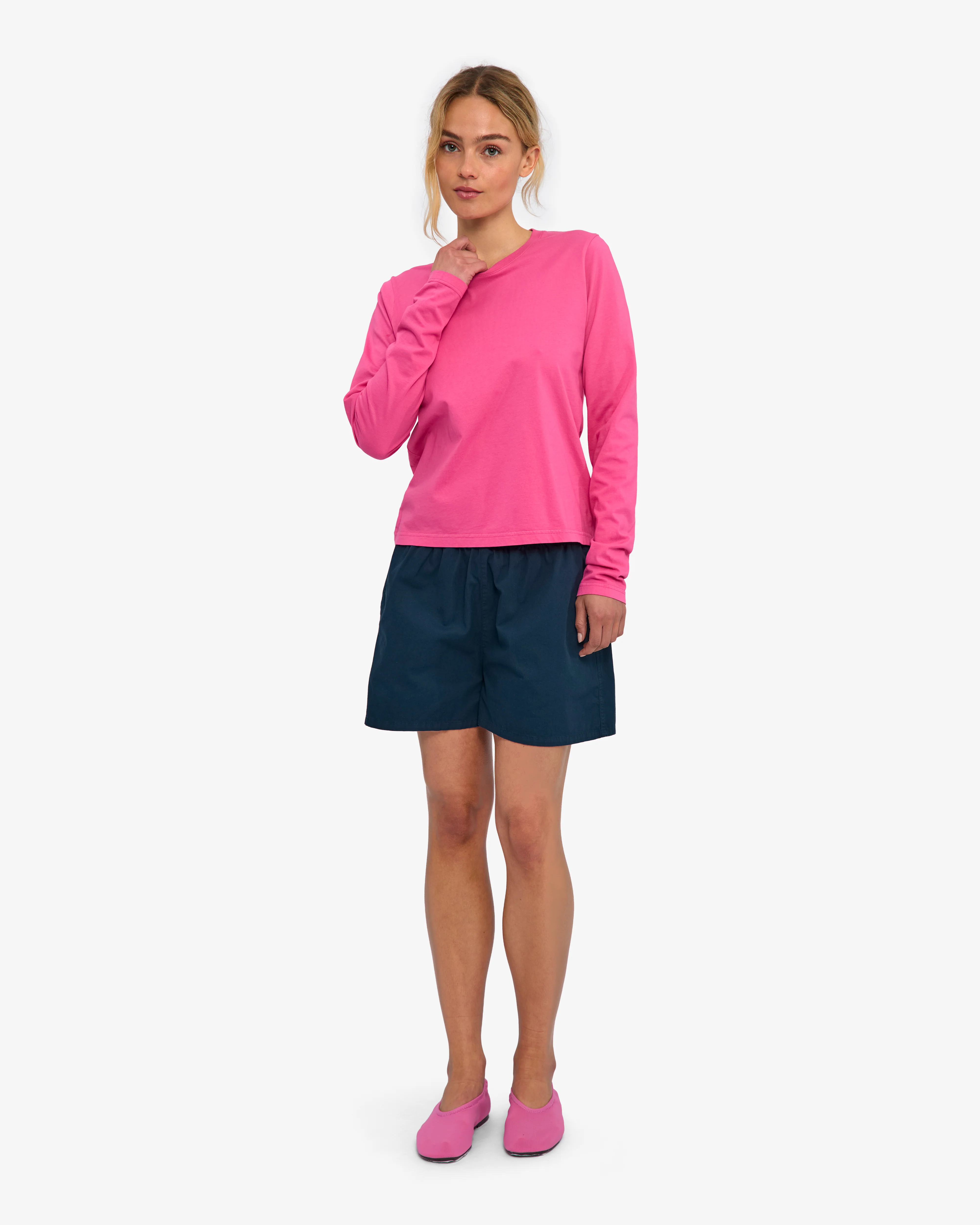 Women Organic LS T-Shirt - Bubblegum Pink - Image 5