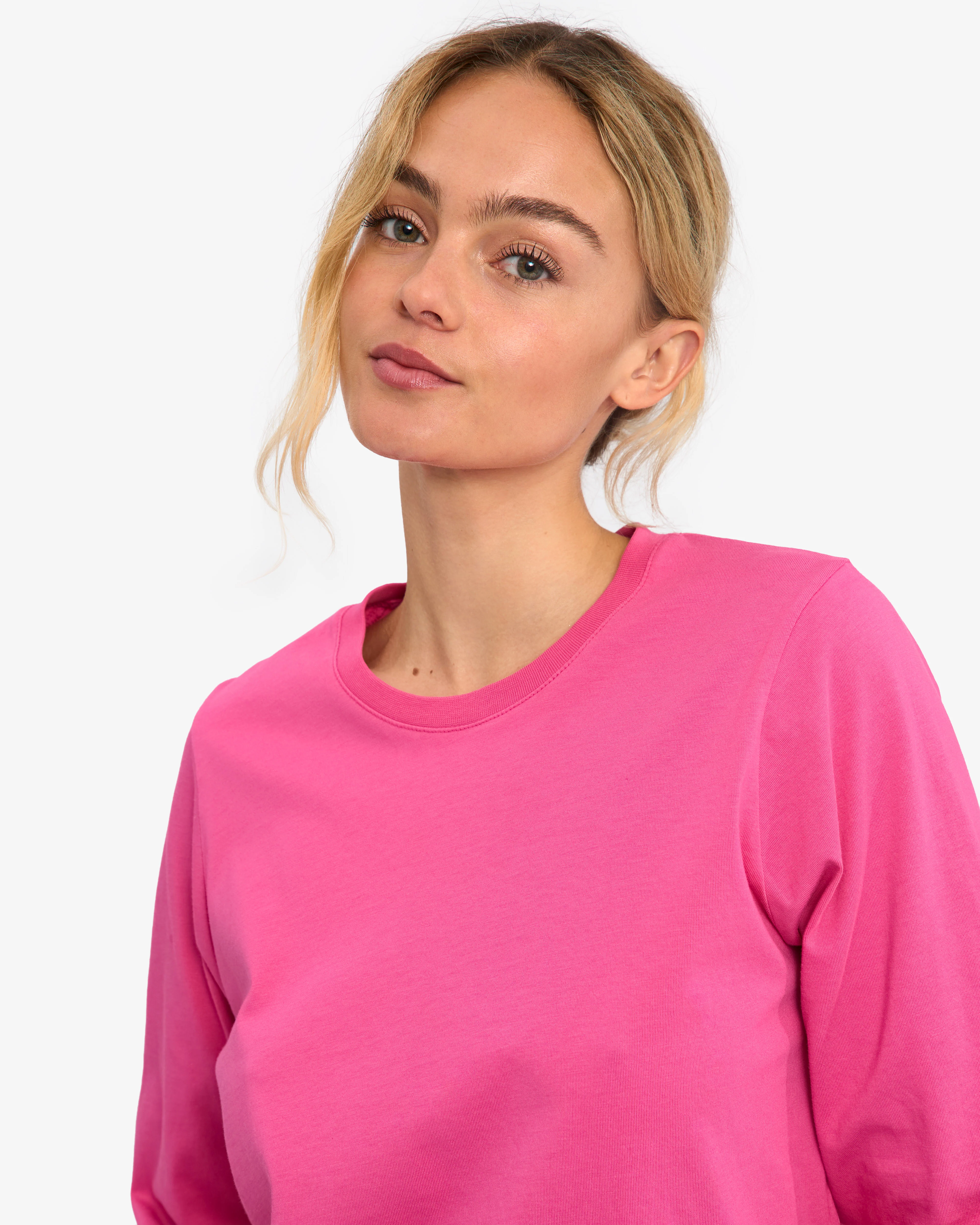 Women Organic LS T-Shirt - Bubblegum Pink - Image 6