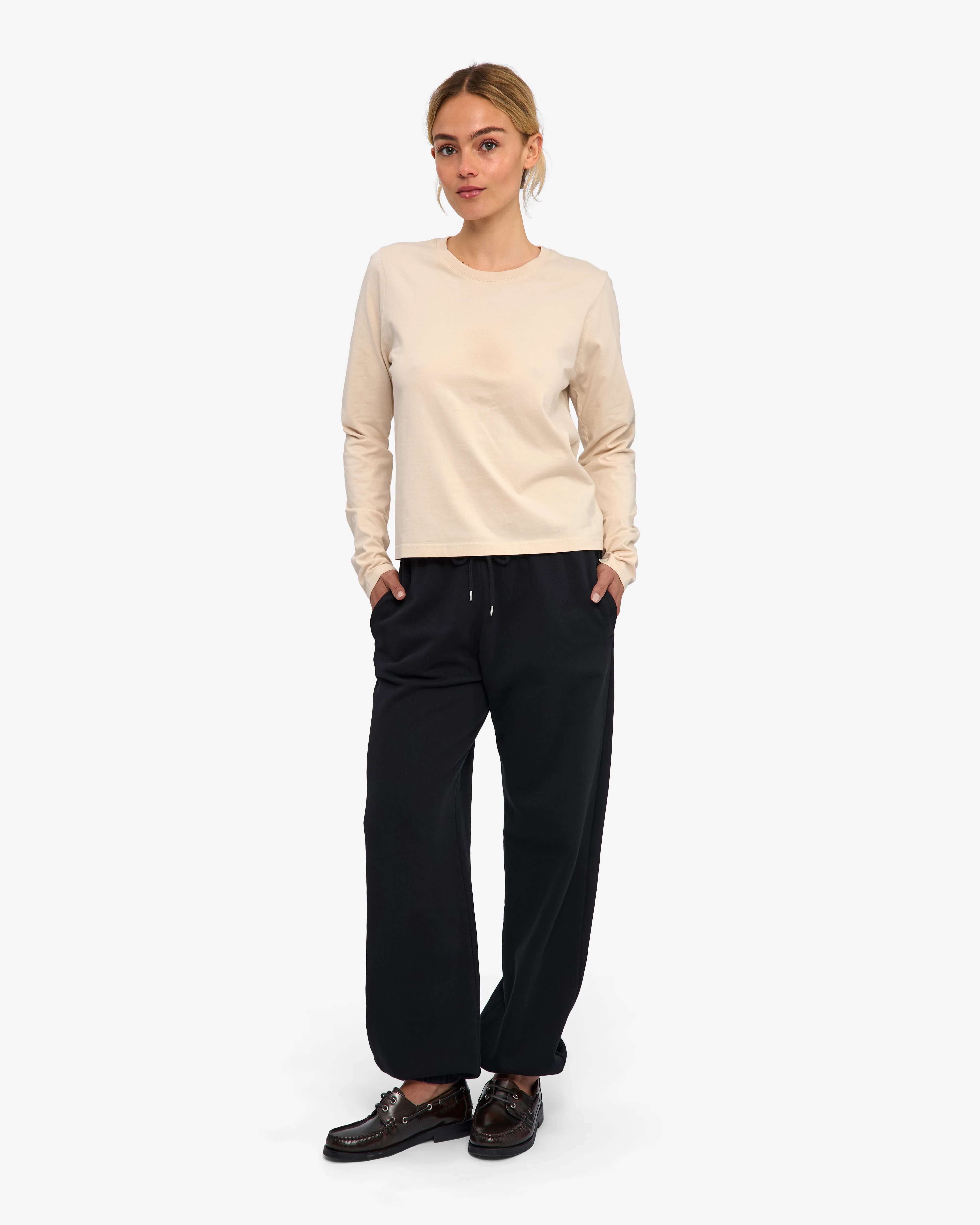 Women Organic LS T-Shirt - Ivory White - Image 5