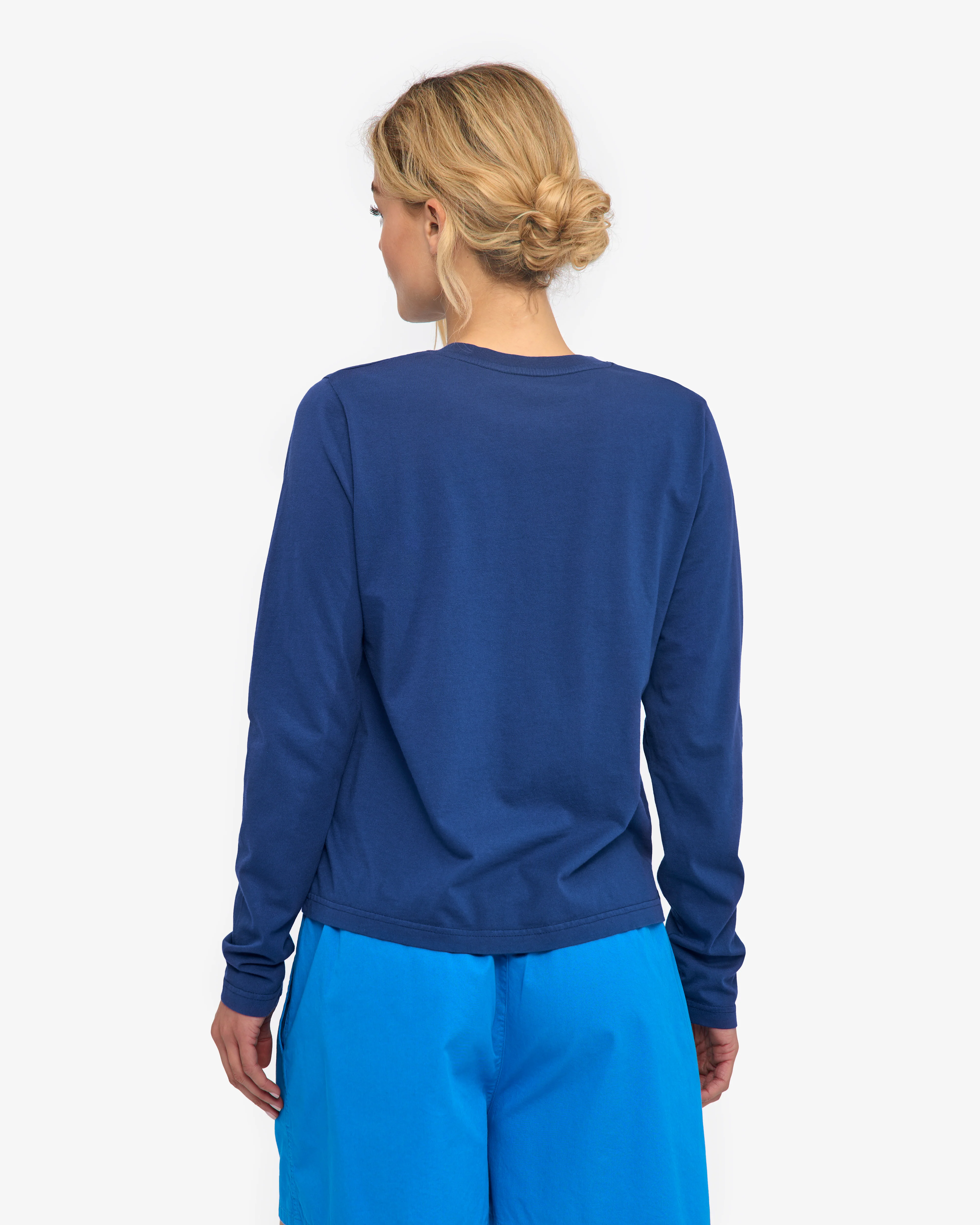 Women Organic LS T-Shirt - Marine Blue - Image 4