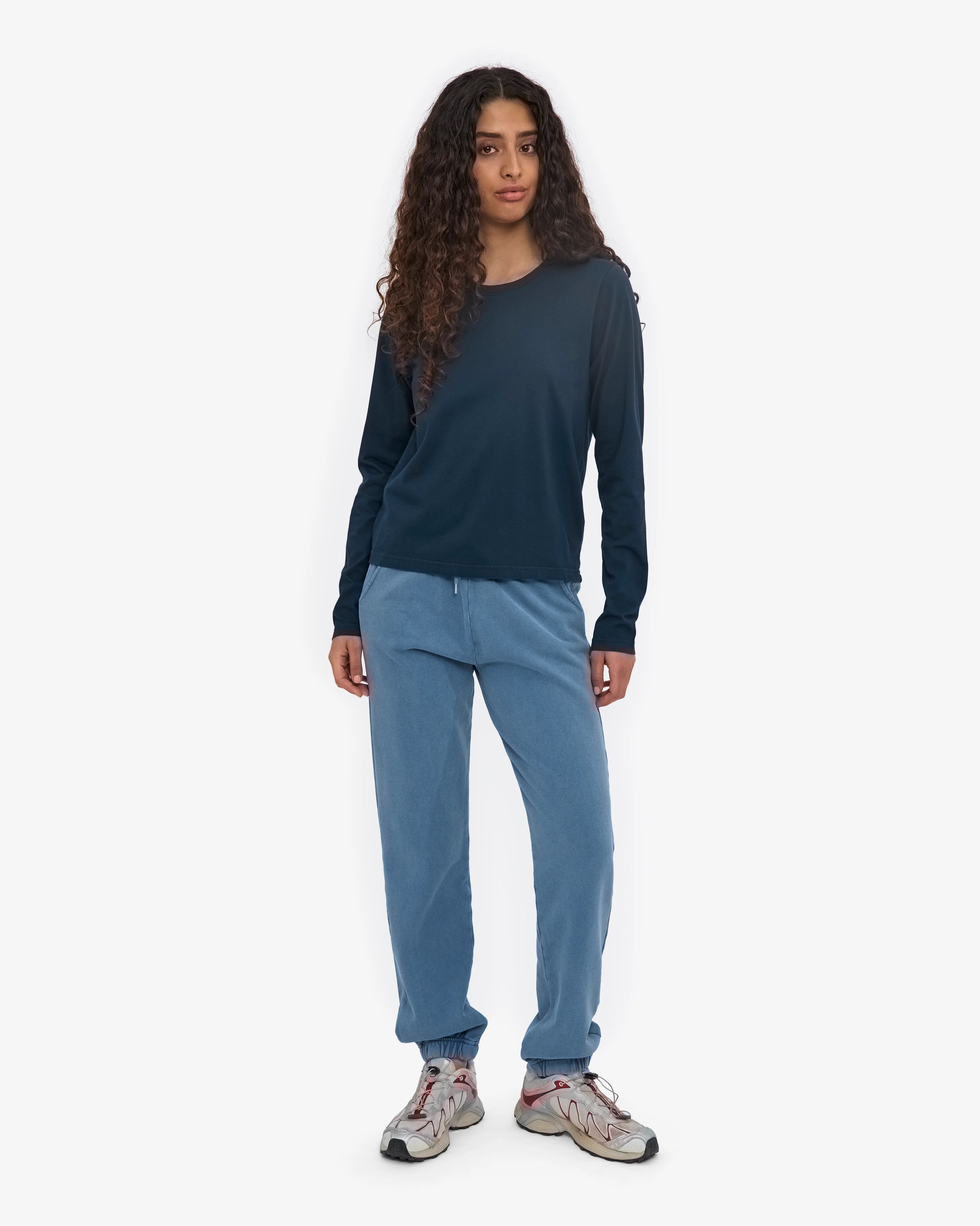 Women Organic LS T-Shirt - Navy Blue - Image 5