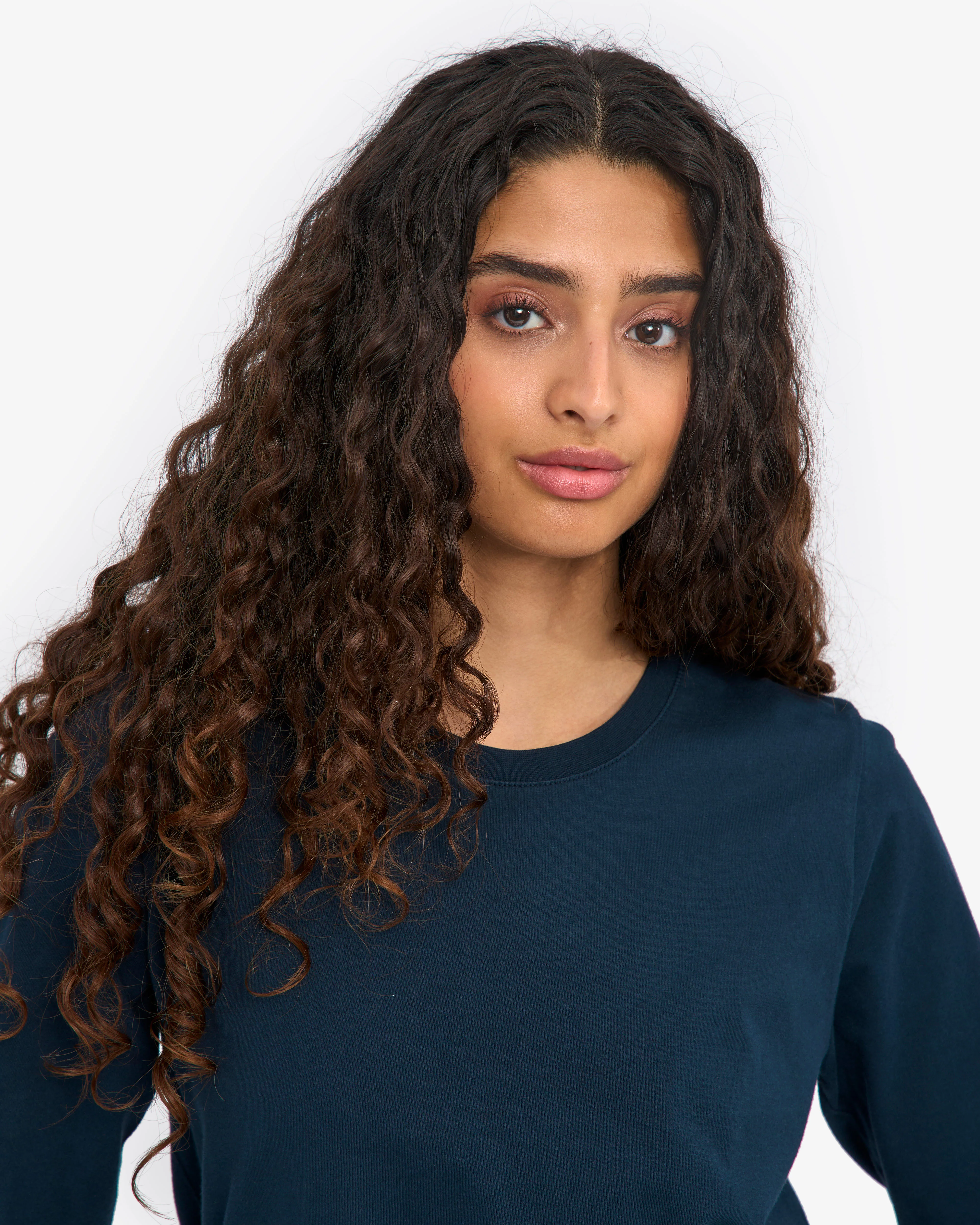 Women Organic LS T-Shirt - Navy Blue - Image 6