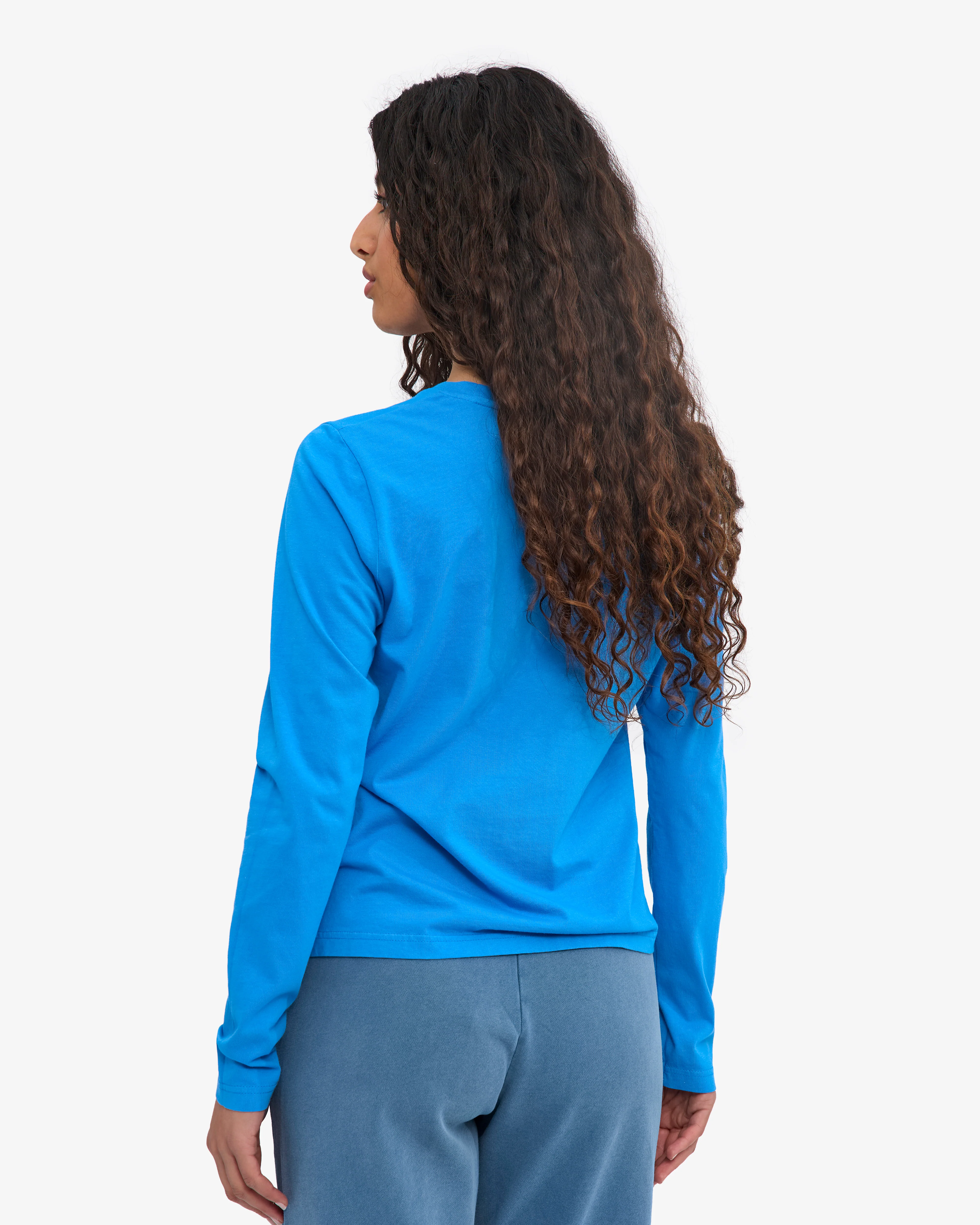 Women Organic LS T-Shirt - Pacific Blue - Image 4