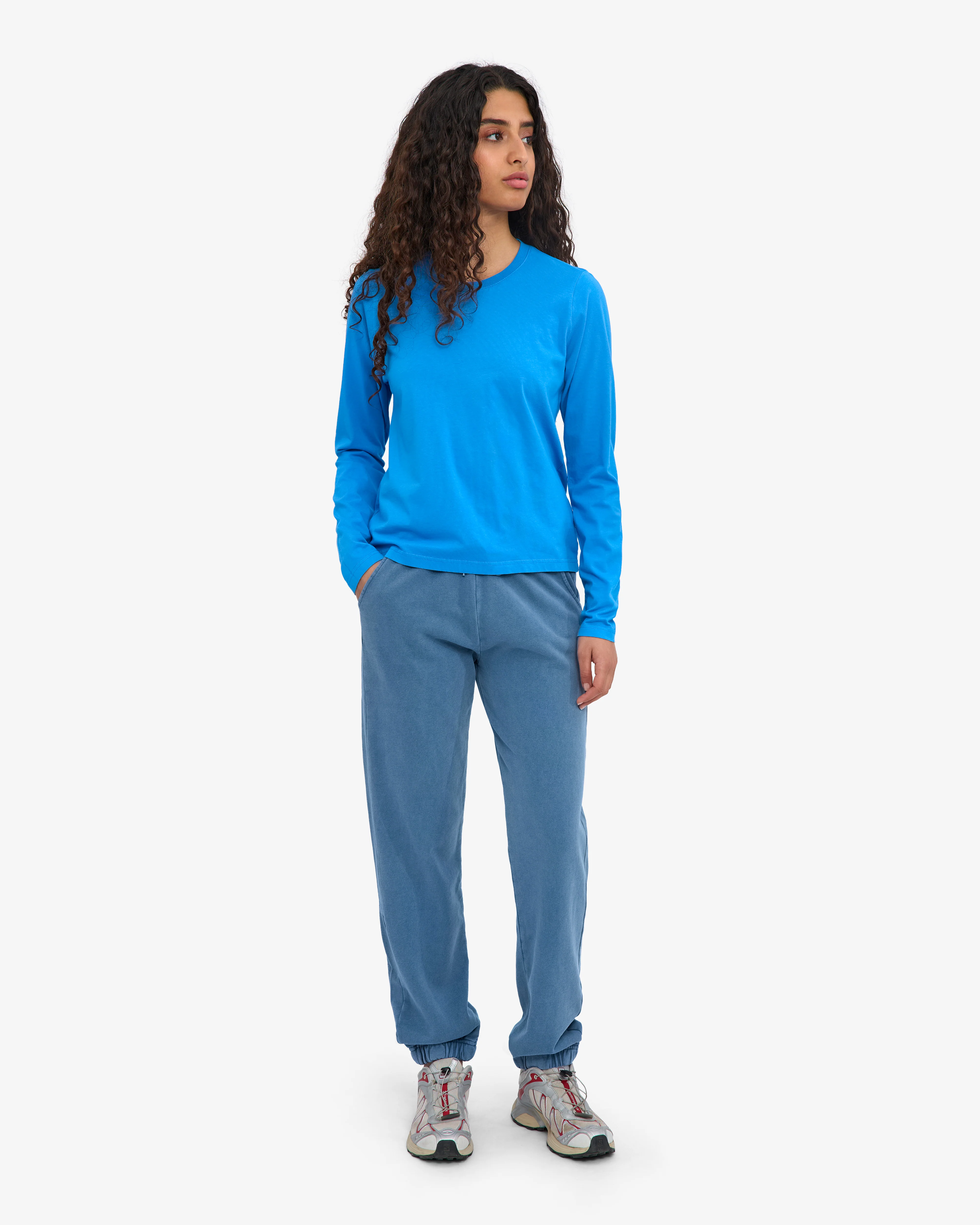 Women Organic LS T-Shirt - Pacific Blue - Image 5