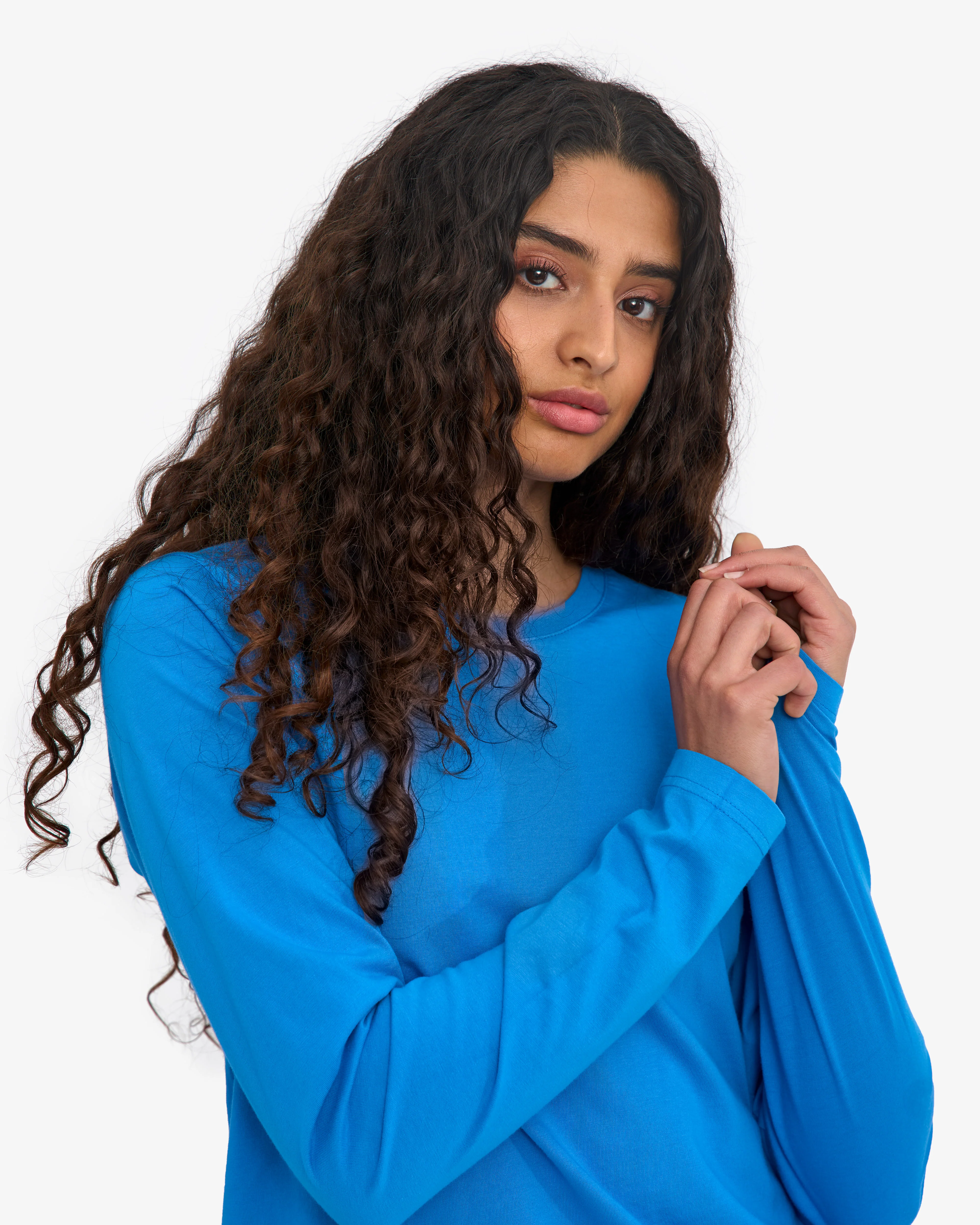 Women Organic LS T-Shirt - Pacific Blue - Image 6