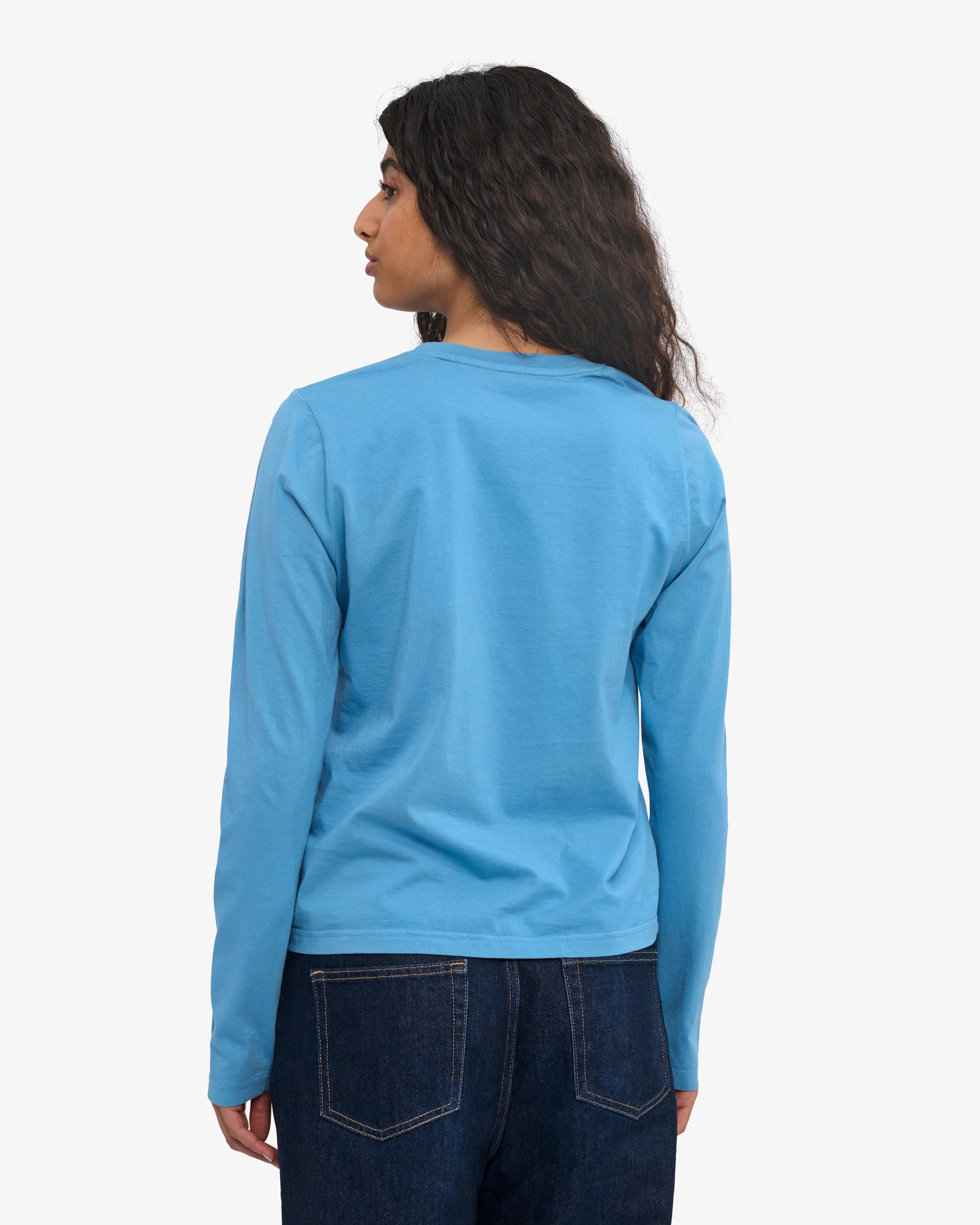 Women Organic LS T-Shirt - Seaside Blue - Image 4