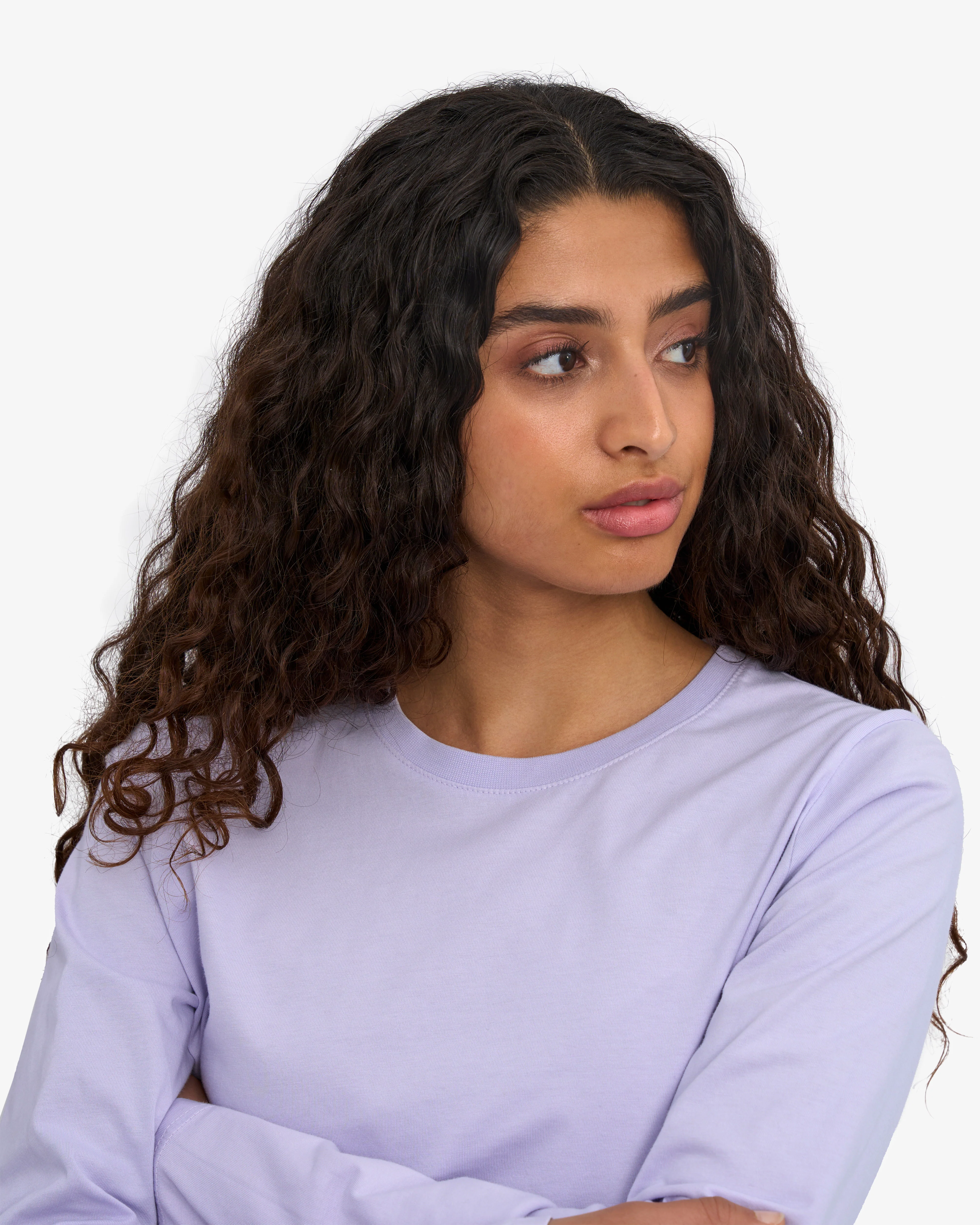 Women Organic LS T-Shirt - Soft Lavender - Image 6