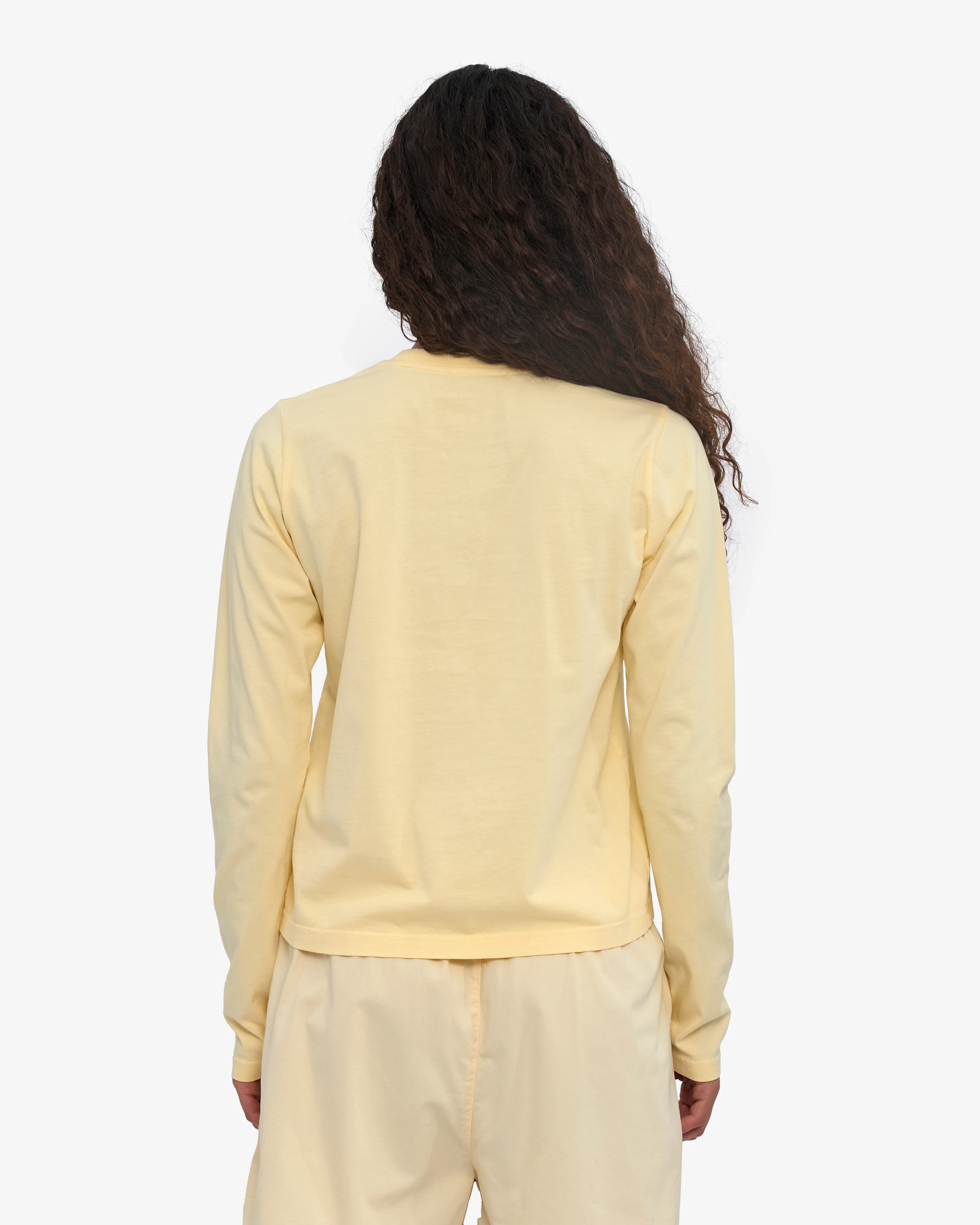 Women Organic LS T-Shirt - Soft Yellow - Image 4