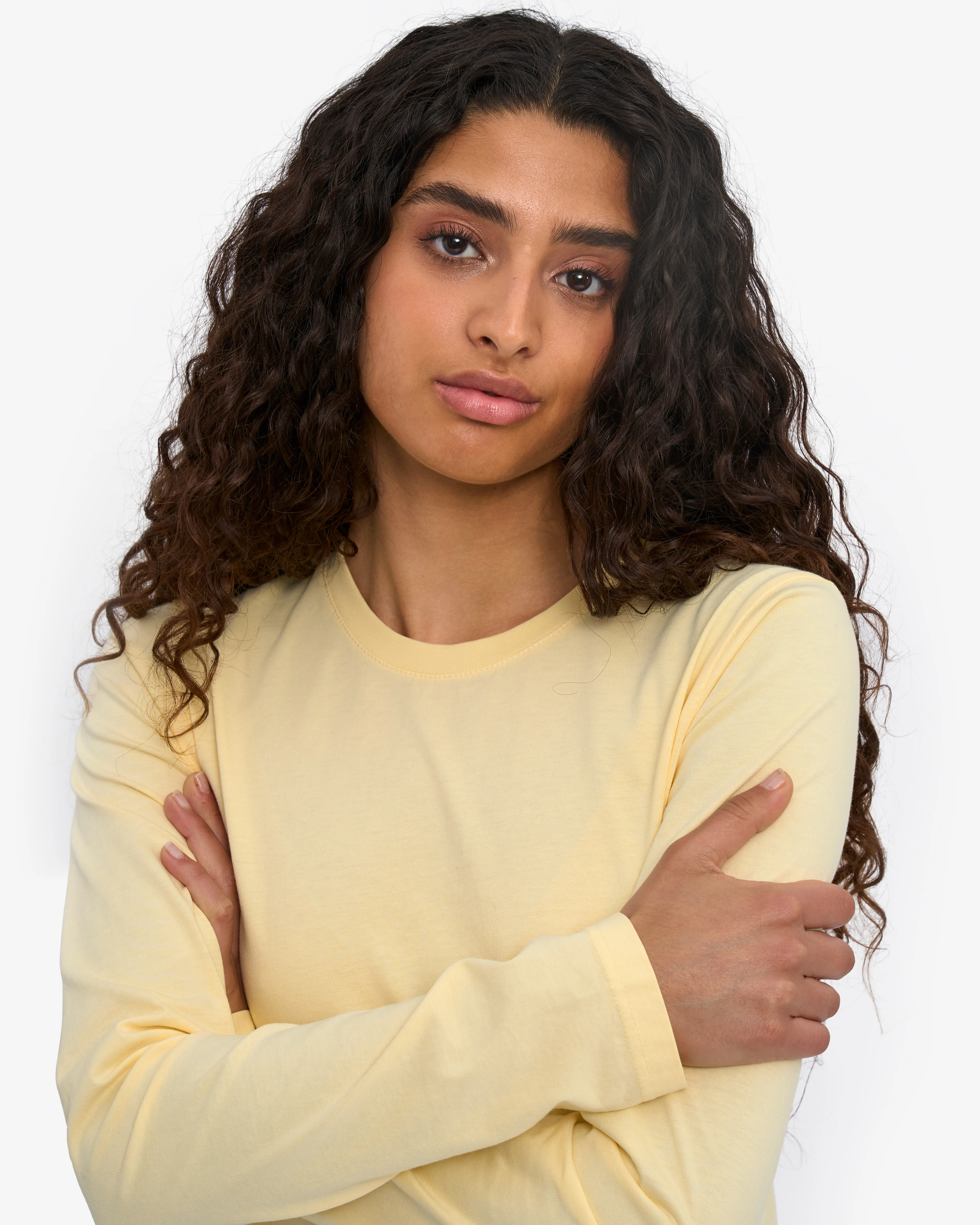 Women Organic LS T-Shirt - Soft Yellow - Image 6