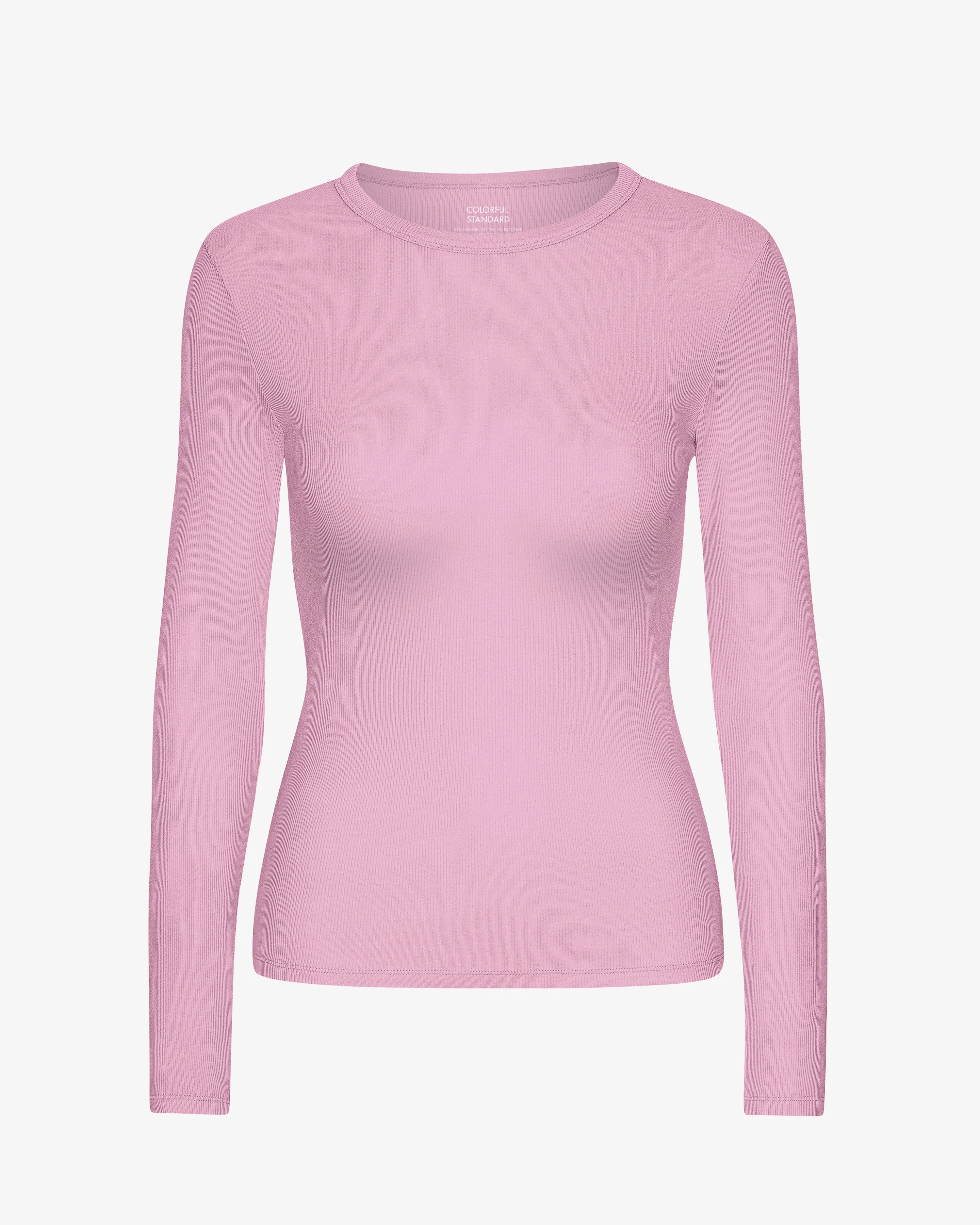 Women Organic Rib LS T-Shirt - Cherry Blossom