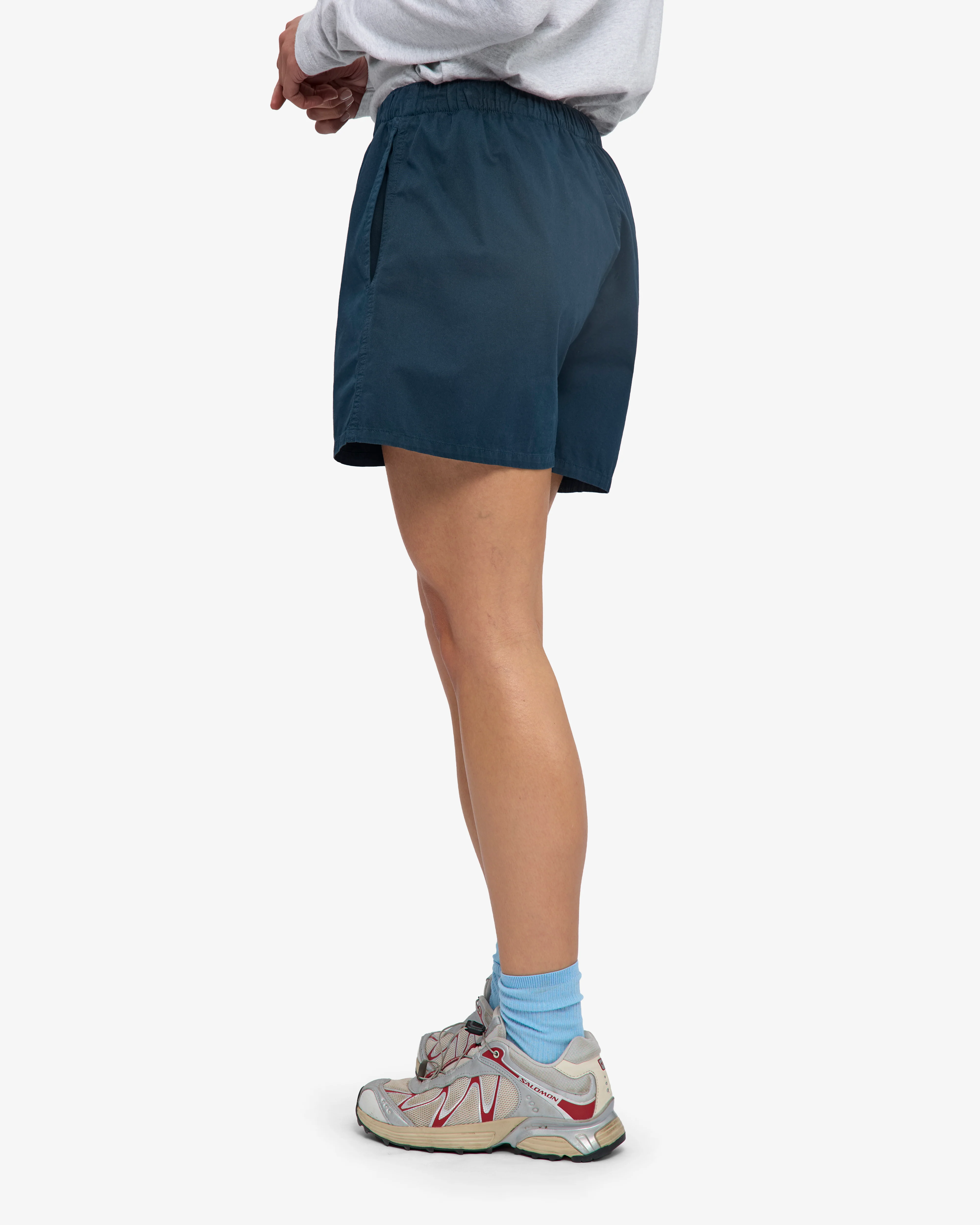 Women Organic Twill Shorts - Petrol Blue - Image 3