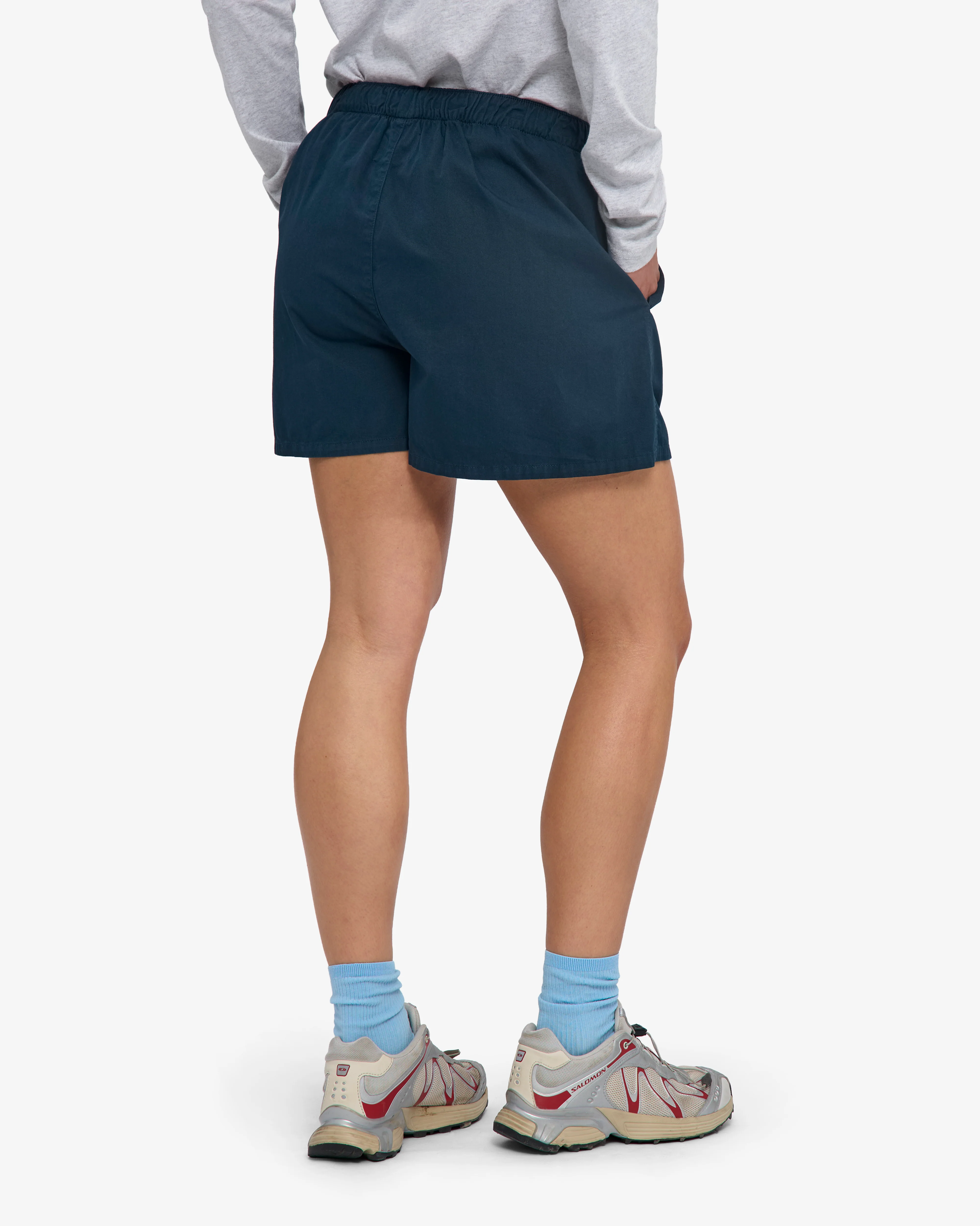 Women Organic Twill Shorts - Petrol Blue - Image 4